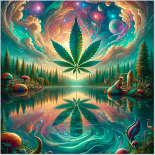 Enchanted Forest Cannabis Universe Posters and Art