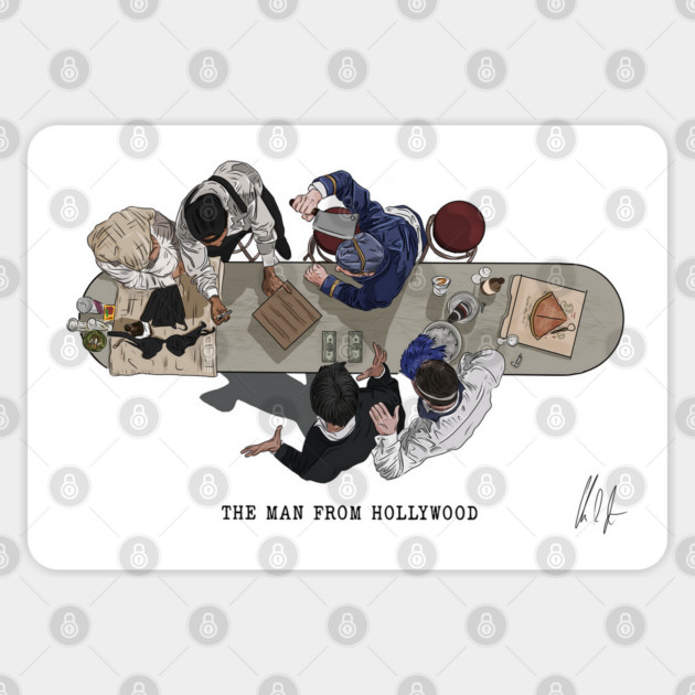 Four Rooms: The Man From Hollywood Sticker by 51Deesigns