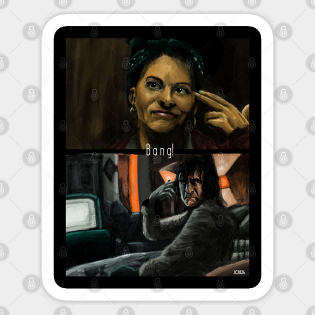 Joker "Bang!" Arthur & Sophie painting (digital) Sticker by StagArtStudios