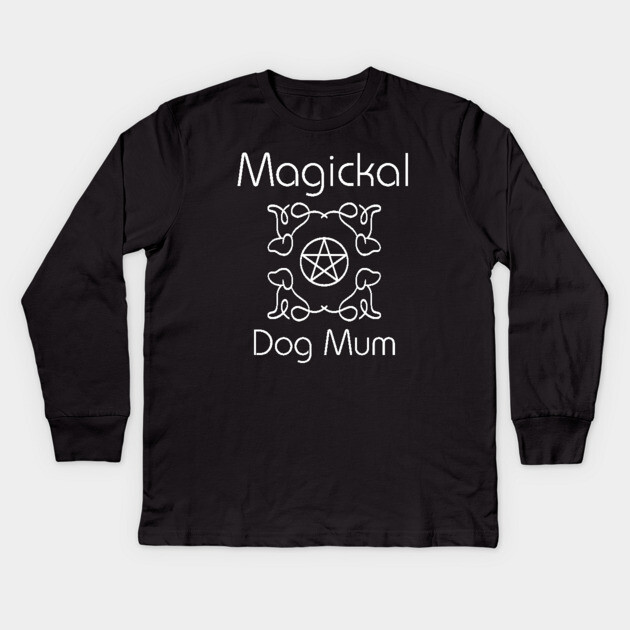 Magickal Dog Mum Pentacle Mother's Day Cheeky Witch® Kids Long Sleeve T-Shirt by Cheeky Witch