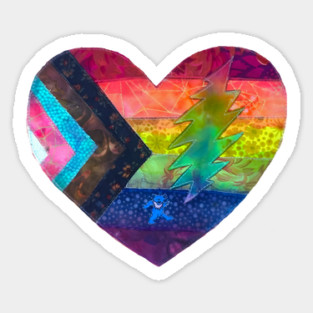 rainbow deadhead tribe Sticker
