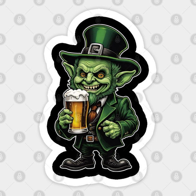 St Patricks Day Leprechaun 4 Sticker by Grave Digs