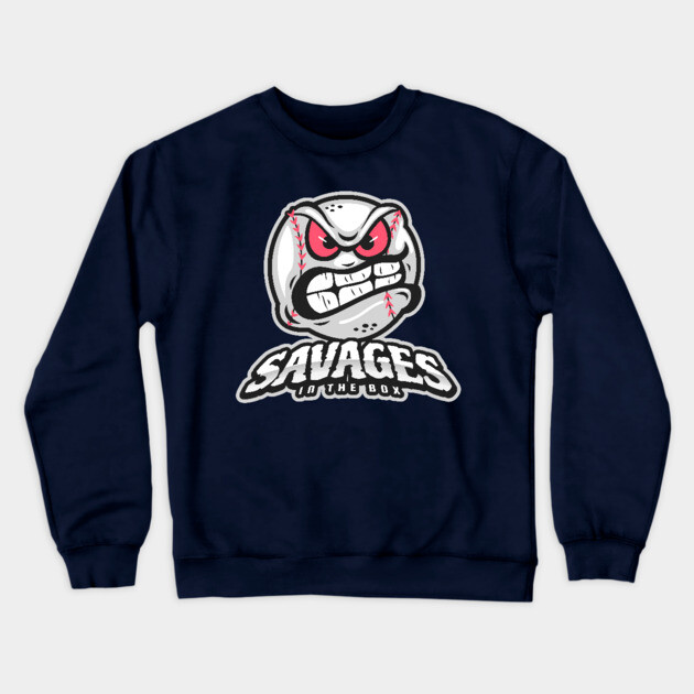 Savages In The Box Crewneck Sweatshirt by Cosmo Gazoo