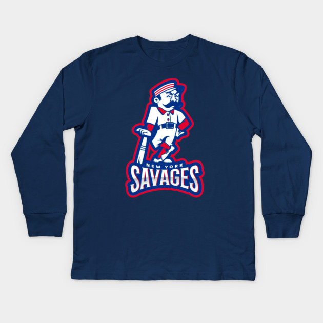 New York Savages Kids Long Sleeve T-Shirt by Cosmo Gazoo