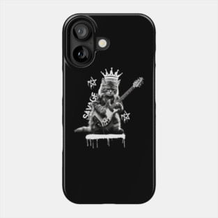 Rock Cat Playing Guitar Phone Case