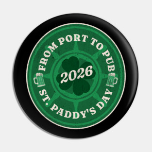 From Port To Pub - Cruise Vacation - St. Patrick's Day 2026 Pin
