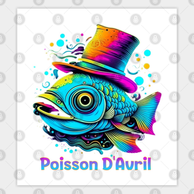 Psychedelic April Fish Sticker by HolidayBug