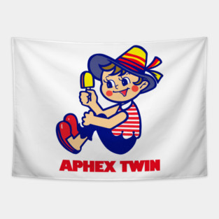 Aphex Twin •••••••••   Retro Fan Design Tapestry