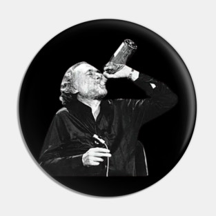 Charles Bukowski Drink - Black Vintage Pin