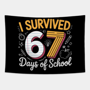 I-Survived-67-Days-of-School Tapestry