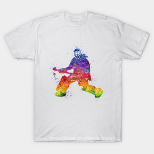 Girl Field Hockey Goalie Watercolor Sport Gift T-Shirt