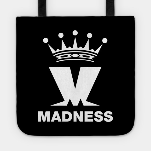 Madness Band White Print Tote by Timeless Chaos