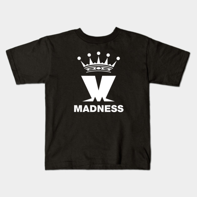 Madness Band White Print Kids T-Shirt by Timeless Chaos
