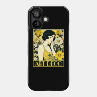 Art Deco Day Woman & Flowers Phone Case