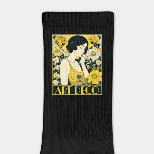 Art Deco Day Woman & Flowers by HolidayBug
