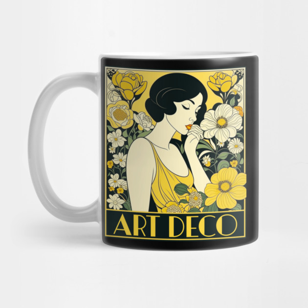 Art Deco Day Woman & Flowers by HolidayBug