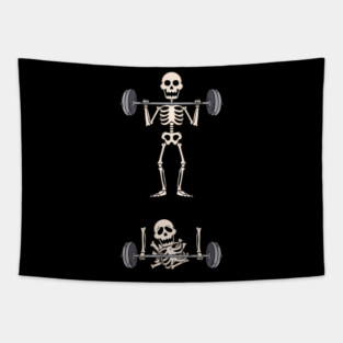 Skeleton Gym Tapestry