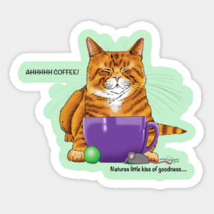 Coffee Cat Sticker