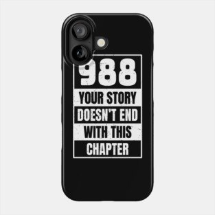988 - Suicide Prevention Bold White Textured Phone Case