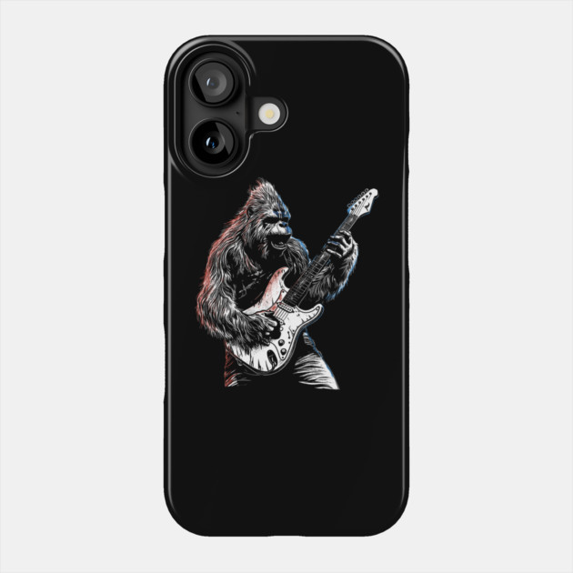 The Sasquatch Guitarist: Bigfoot's Electric Jams Phone Case by GoshWow®