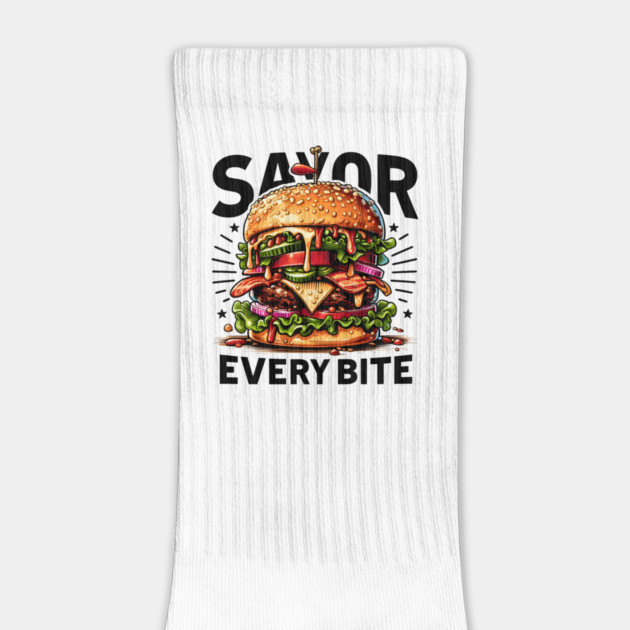 Savor Every Bite – Bold Juicy Burger Foodie Graphic by MakerMind8.2