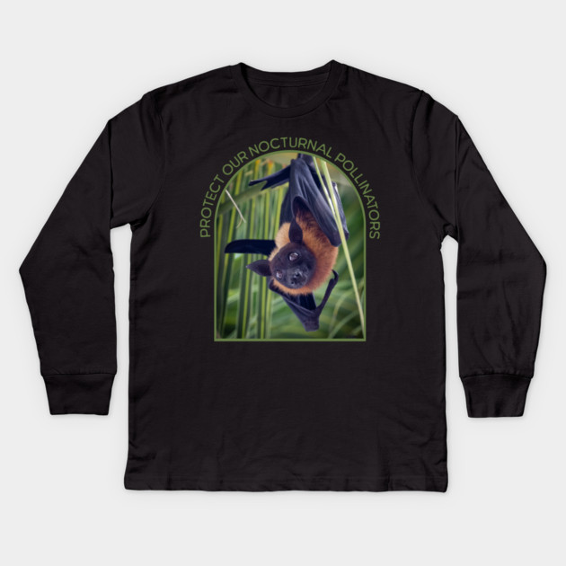 Protect Bats Kids Long Sleeve T-Shirt by HolidayBug