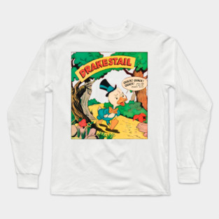 REVISTANGO #284 - The Dapper Duck Drakestail on His Woodland Quest for Justice in a Vintage Tale of Color and Clever Mischief, Vintage Art Retro Style Comic Pulp Long Sleeve T-Shirt