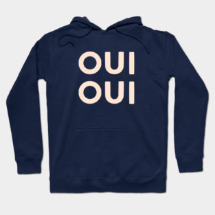 Oui Oui Retro French Hand Lettering Hoodie
