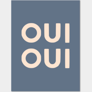 Oui Oui Retro French Hand Lettering Posters and Art
