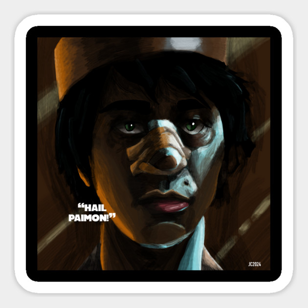 Hereditary "Hail Paimon" portrait (digital) Magnet by StagArtStudios