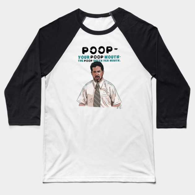 Anchorman: Poop Mouth Baseball T-Shirt by 51Deesigns