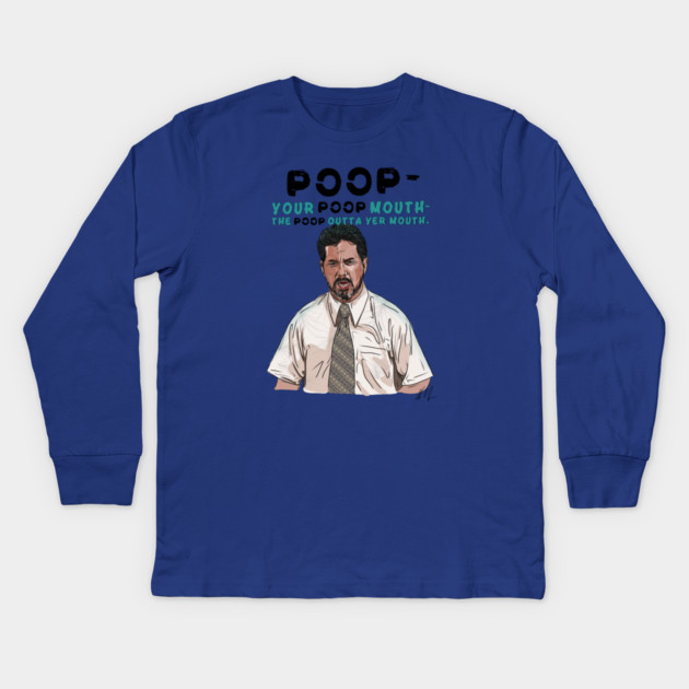 Anchorman: Poop Mouth Kids Long Sleeve T-Shirt by 51Deesigns
