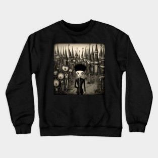 The Black Parade, in Folk Art Brut Style Crewneck Sweatshirt