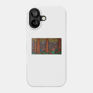 Folk Forest Cottages Phone Case