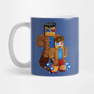 8bit boy with 10th doctor shadow Mug