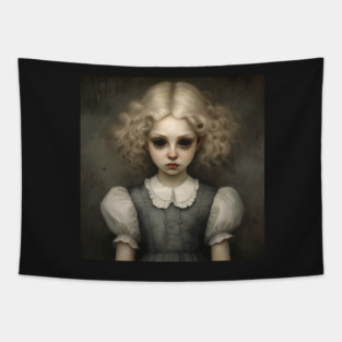 Jane Doe Sad Child Tapestry