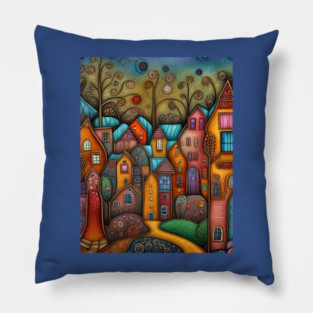 Magical Folk Village Next the Woods Pillow
