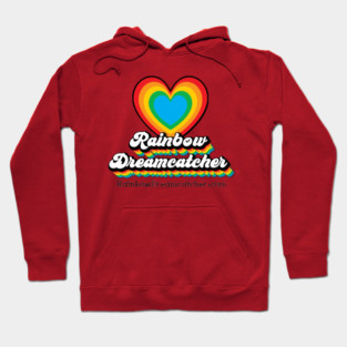 Rainbow Dreamcatcher Heart with Website Hoodie