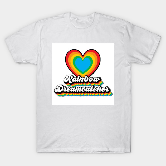 Rainbow Dreamcatcher Heart T-Shirt by Big Sexy Digital Nomad