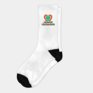 Rainbow Dreamcatcher Heart Socks