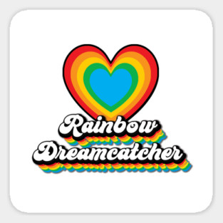 Rainbow Dreamcatcher Heart Sticker