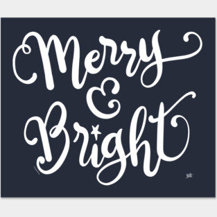 Merry and Bright Christmas Joyfulness Posters and Art