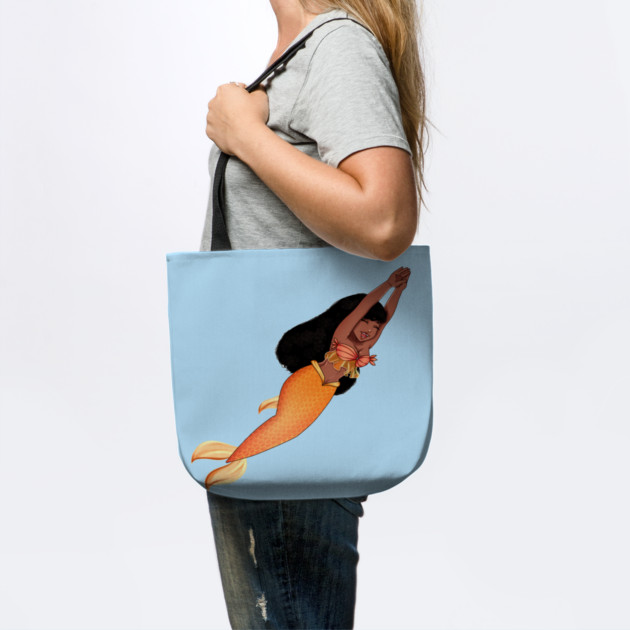 Cute Afro African Mermaid, Anime Girl, Black History by logiamerch