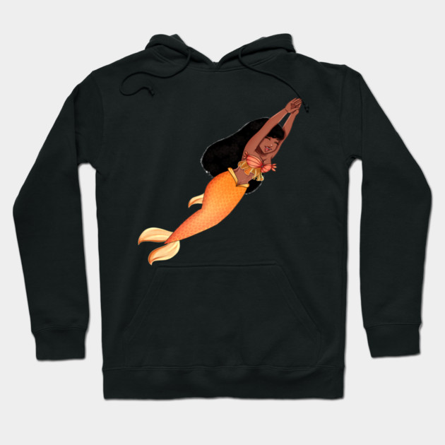 Cute Afro African Mermaid, Anime Girl, Black History Hoodie by logiamerch