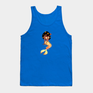 Cute Afro African Mermaid, Black History Tank Top