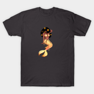 Cute Afro African Mermaid, Black History T-Shirt