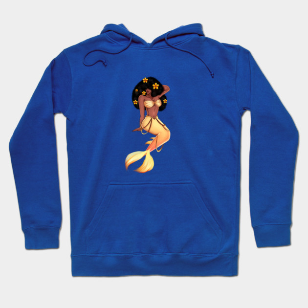 Cute Afro African Mermaid, Black History Hoodie by logiamerch