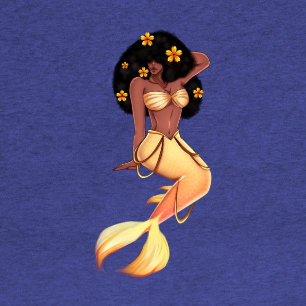 Cute Afro African Mermaid, Black History by logiamerch