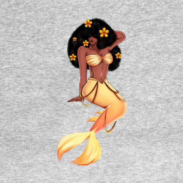 Cute Afro African Mermaid, Black History by logiamerch