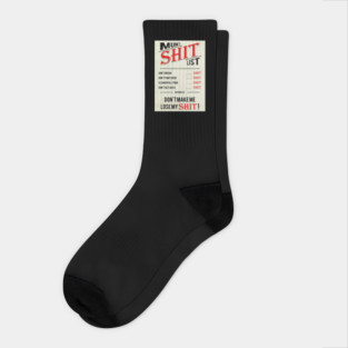 Mum's Shit List Socks